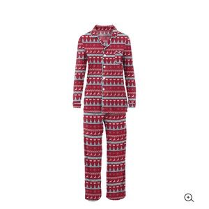 Kickee collared long sleeve pajamas set